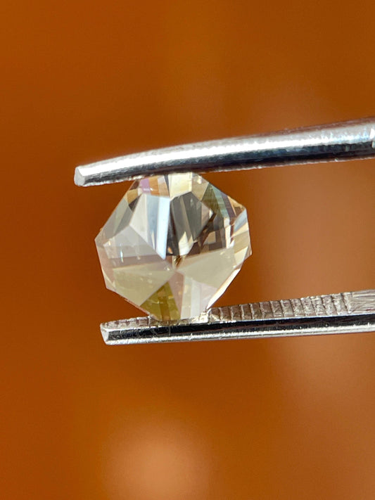 1.38CT Step Cut Hexagon Diamond | Light Brown