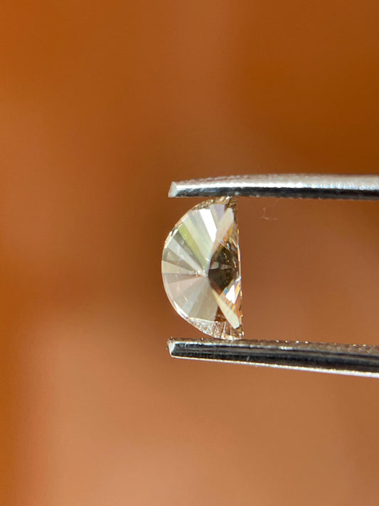 0.40ct Half Moon Cut Diamond – Fancy Light Brown