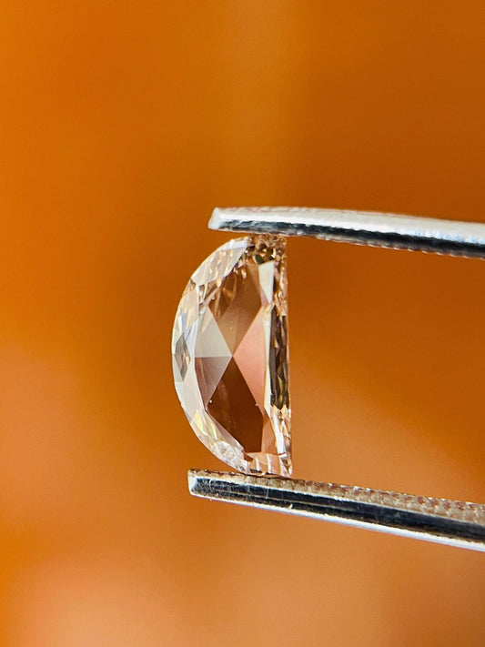 Half Moon Rose Cut Chocolate Brown Diamond | 0.49 ct