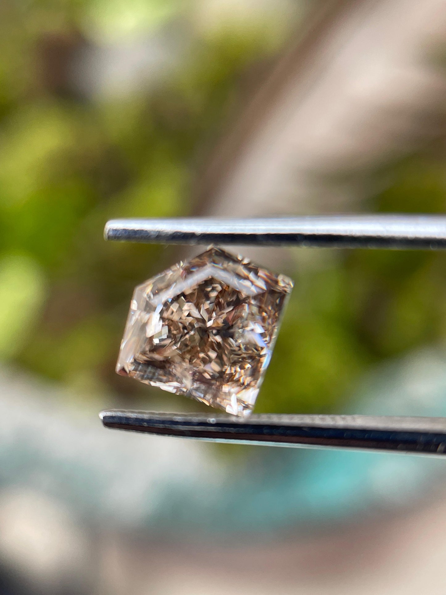 2.12 Ct Fancy Light Brown Diamond, Unique Step Cut Gemstone