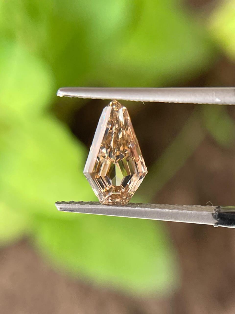 Fancy Shield-Shaped Cognac Diamond