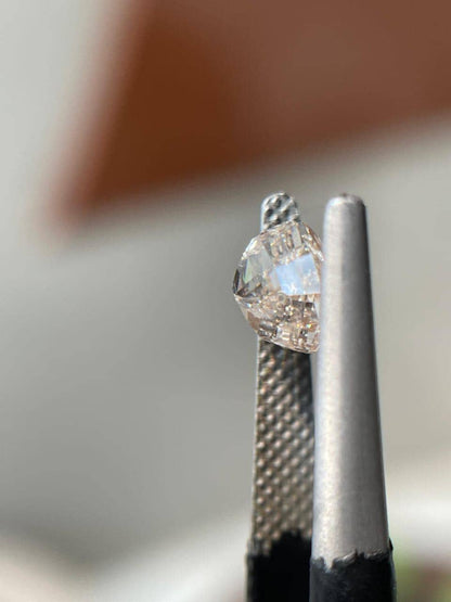 1.01 Carat Light Brown Step Cut Diamond: Ethical Engagement Ring