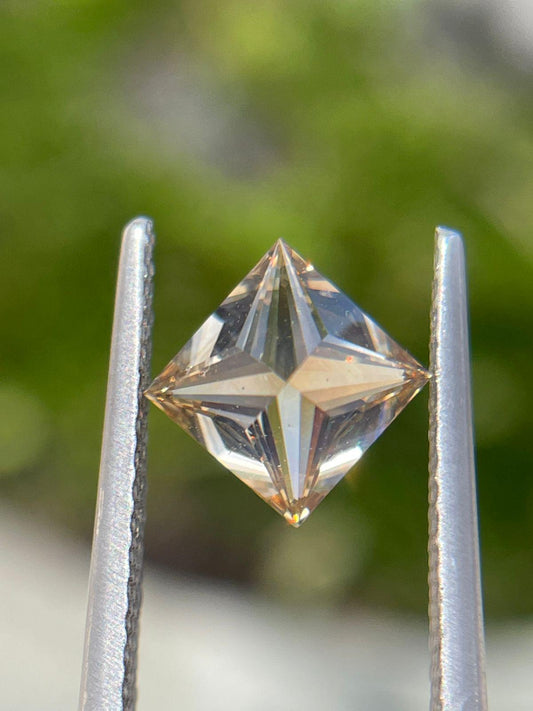Brilliant Princess Square Loose Diamond | 1.01carats | Fancy Brown Colour