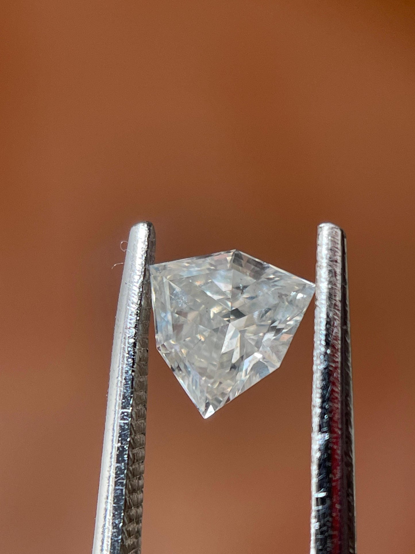 0.45Ct ....fancy White trilliant Cut Diamond | Shield Shape