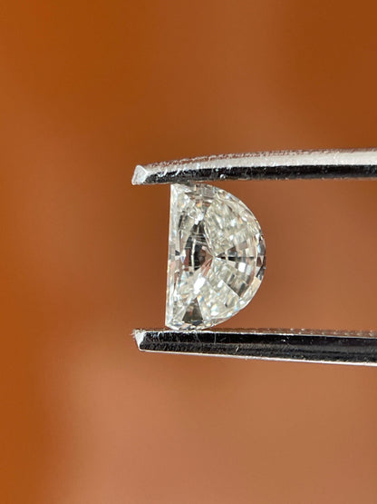Natural Half Moon Diamond Pair | 0.30ct VS Fancy White