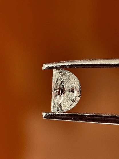 Natural Half Moon Diamond Pair | 0.30ct VS Fancy White