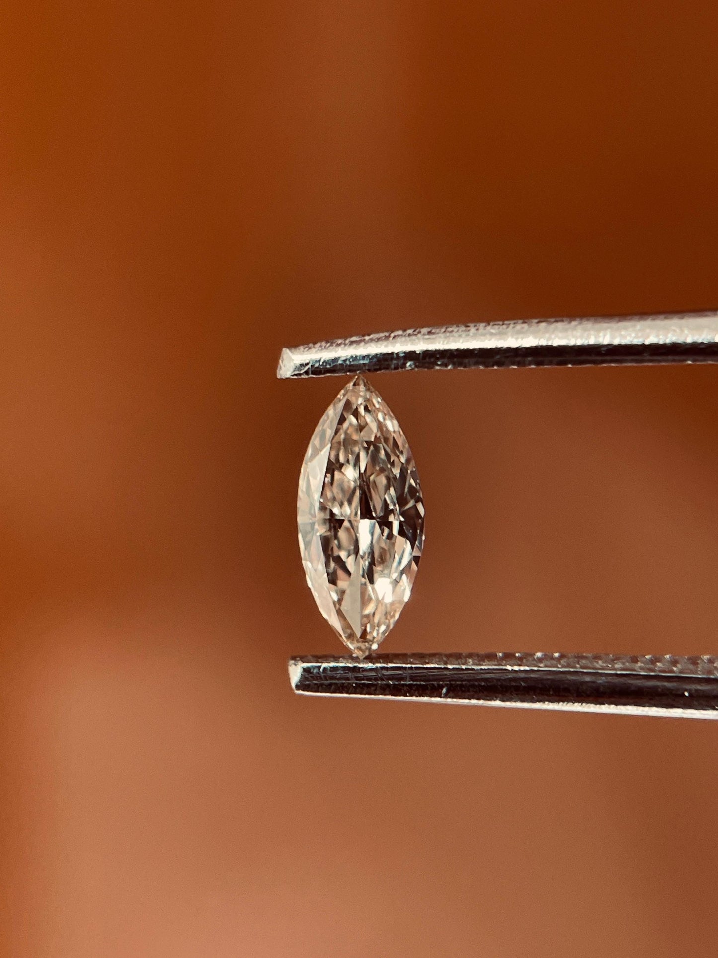 Natural Fancy Brown Marquise Cut Diamond | 0.21CT Natural Jewelry