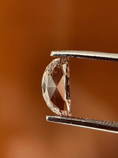 Half Moon Rose Cut Chocolate Brown Diamond | 0.49 ct
