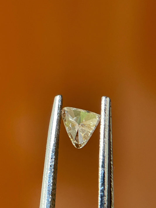 Natural Light Yellow Brown Diamond | 0.21 CT Rose Cut VS Clarity