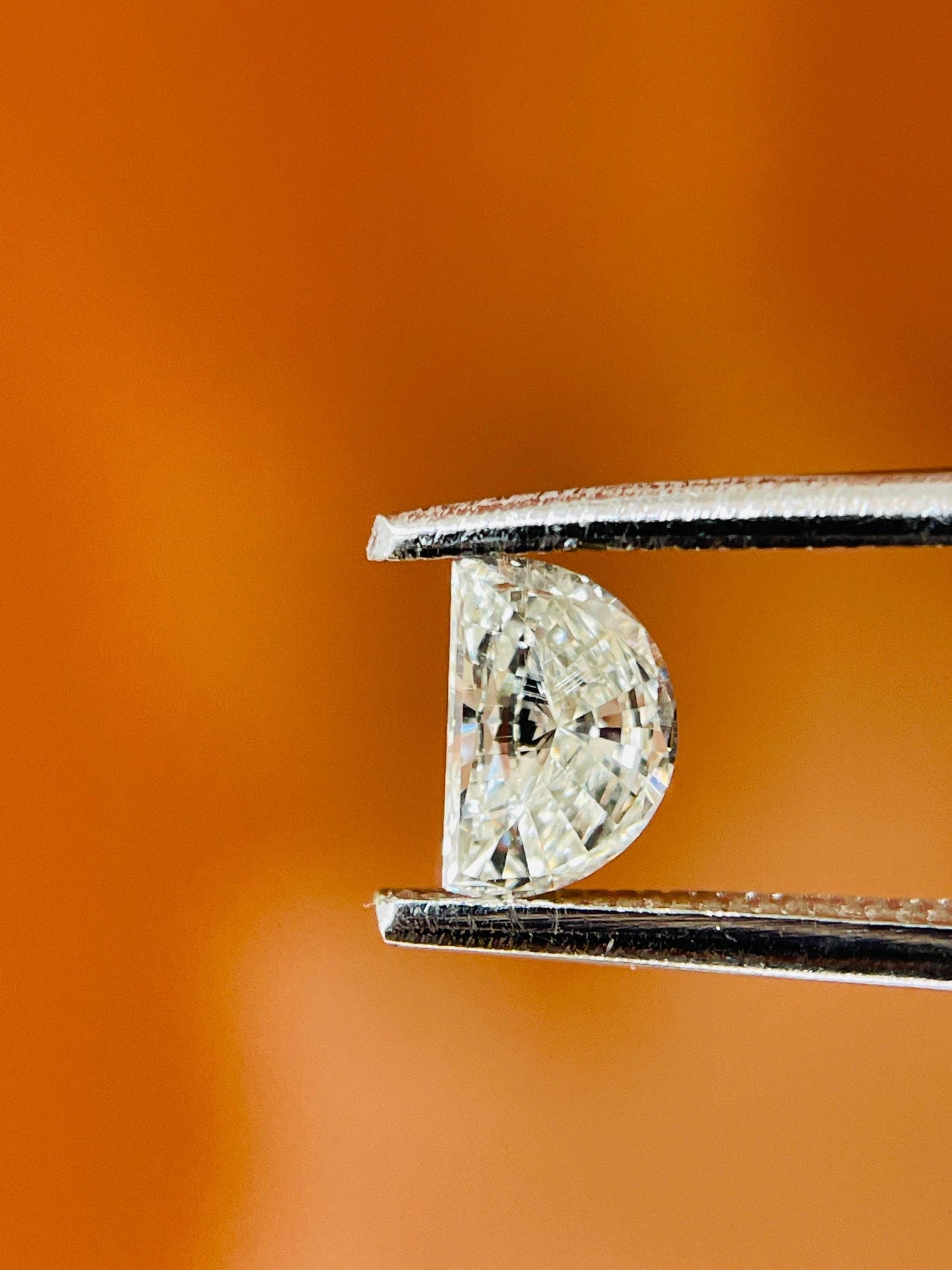 Natural Half Moon Diamond Pair | 0.30ct VS Fancy White