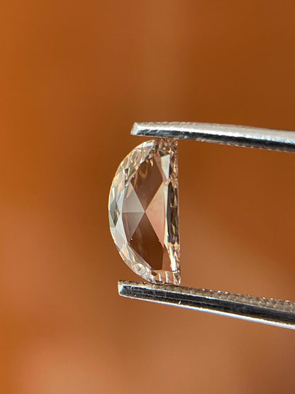 Half Moon Rose Cut Chocolate Brown Diamond | 0.49 ct