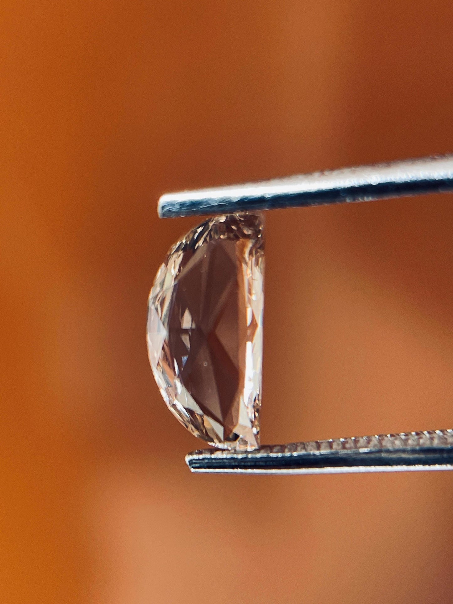 Half Moon Rose Cut Chocolate Brown Diamond | 0.49 ct