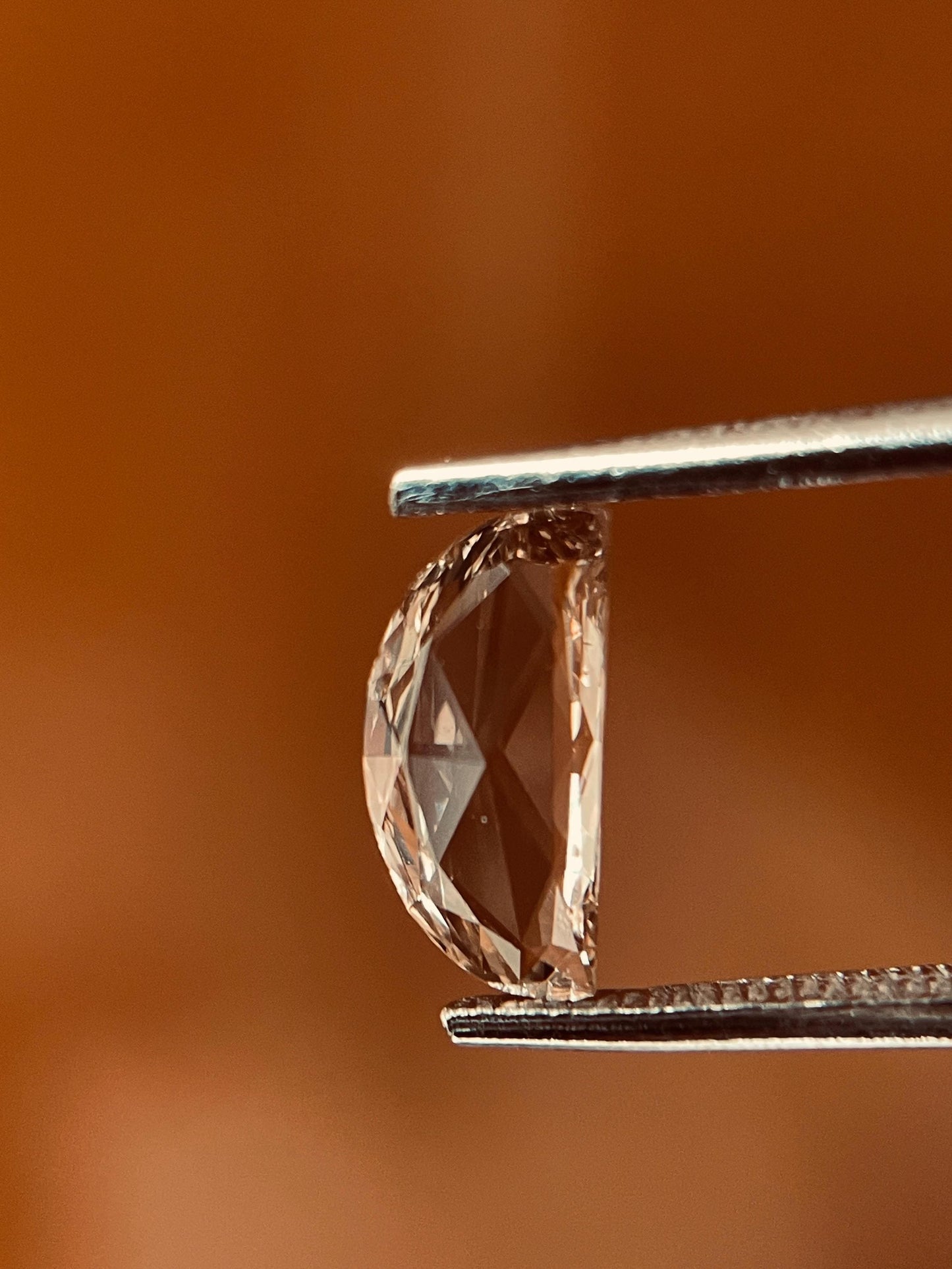 Half Moon Rose Cut Chocolate Brown Diamond | 0.49 ct