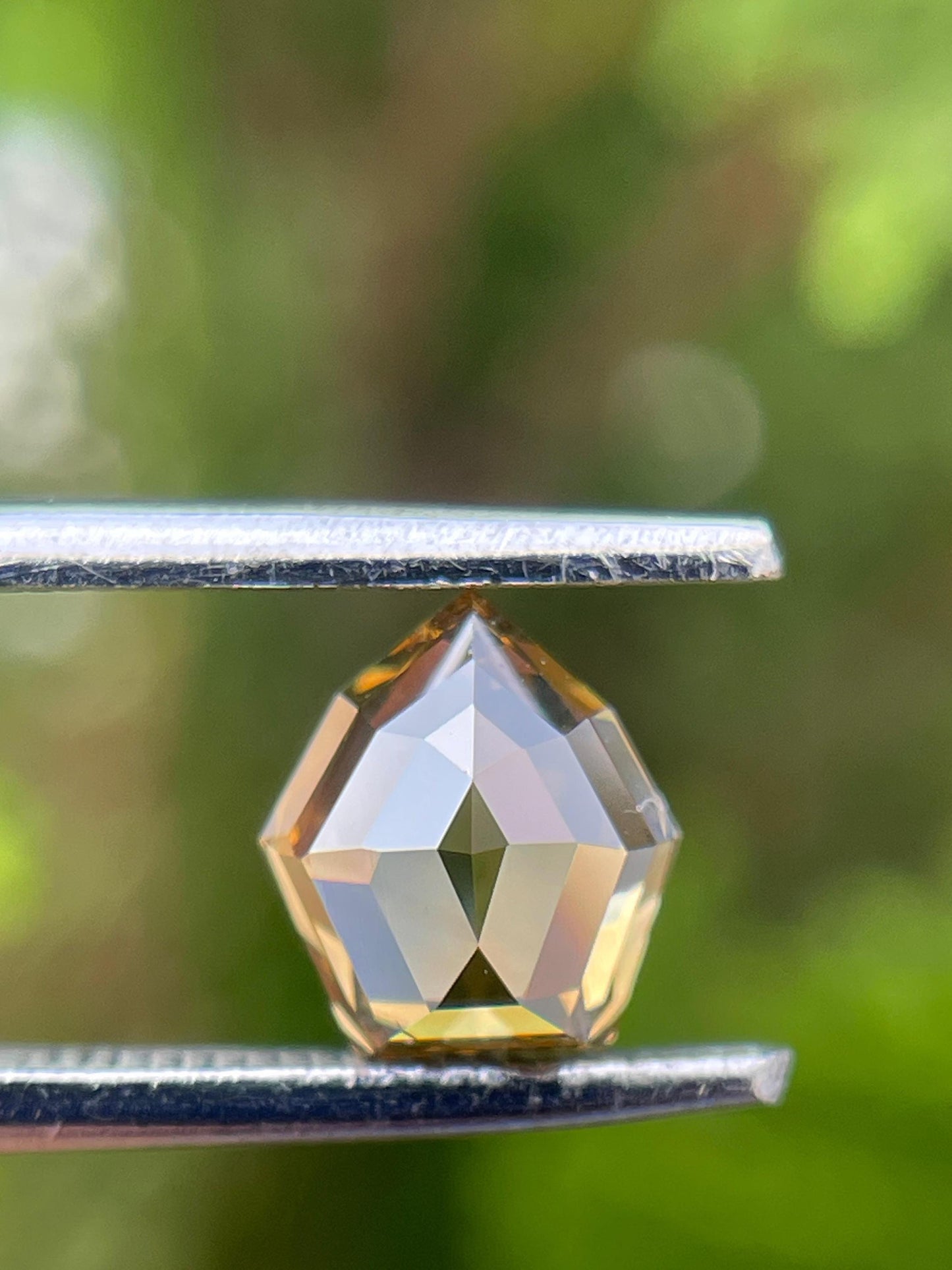 1.10CT Pentagon Step Cut Diamond | Natural Golden Brown Gemstone