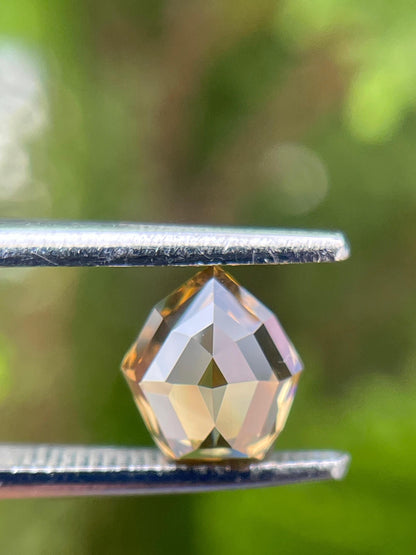 1.10CT Pentagon Step Cut Diamond | Natural Golden Brown Gemstone