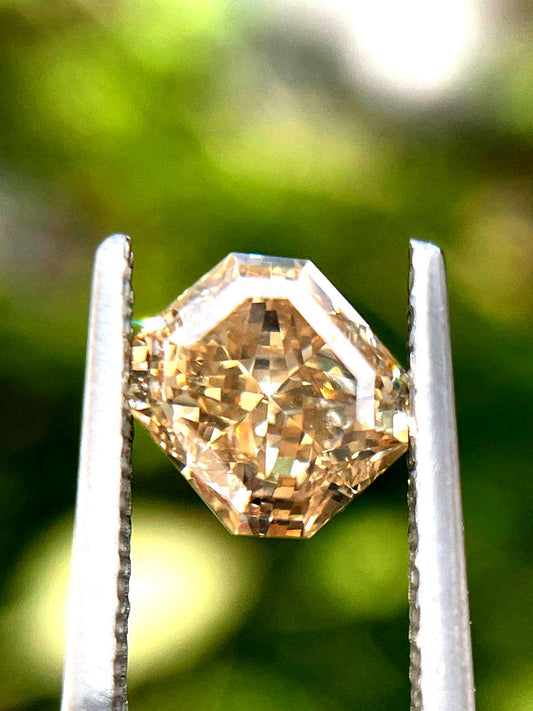 1.01 ct,Hexagon Caution unique Cut Diamond