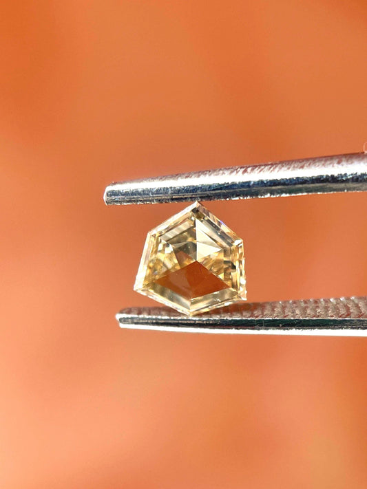 0.31Ct Orange Brown Rose Cut Diamond | Geometric Shield