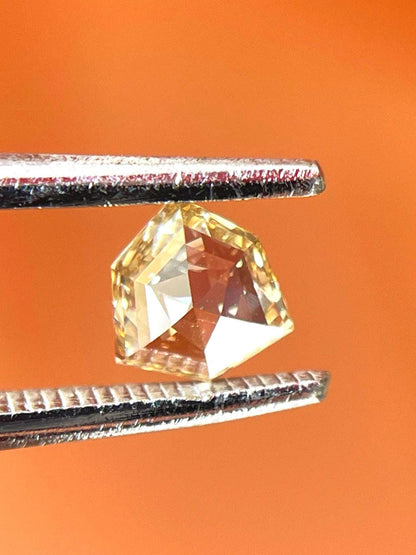 0.31Ct Orange Brown Rose Cut Diamond | Geometric Shield