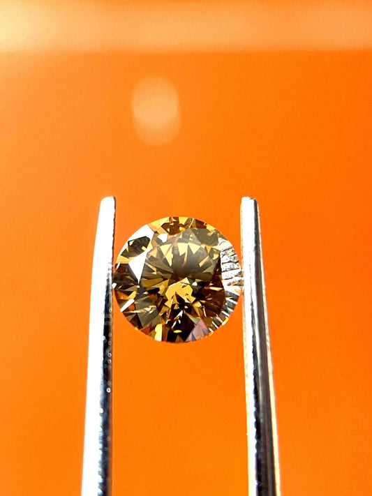 Natural 1:04 Carats Fancy Reach Champangene Diamond | For Pandent | From RK DIAMOND