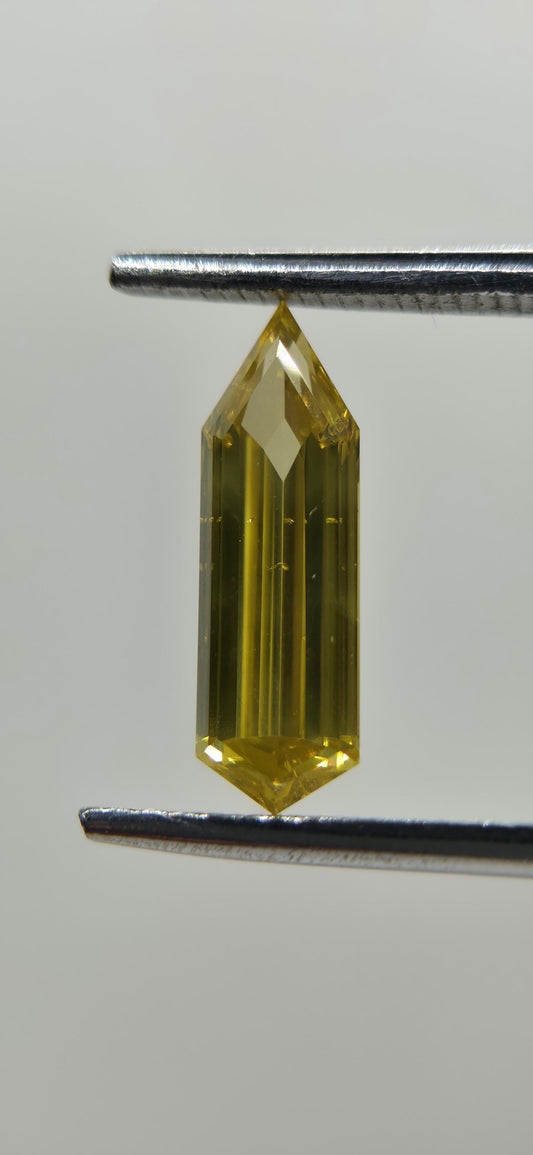 1:00 CT Natural diamond...treated  vived yellow  bullet  Cut Diamond | Fire Loose Diamond