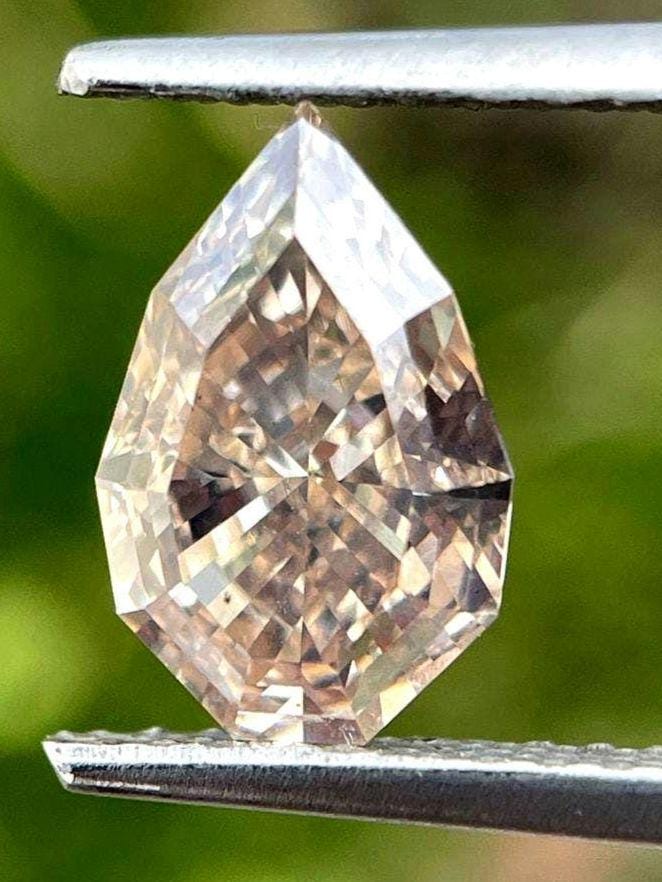 Fancy Pear Uniqe Step Cut Diamond