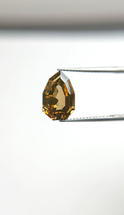 Sold this diamond...Natural 3.33ct Pear. Fancy Deep Brownish Orange yellow, unique shafe, very expensive psc