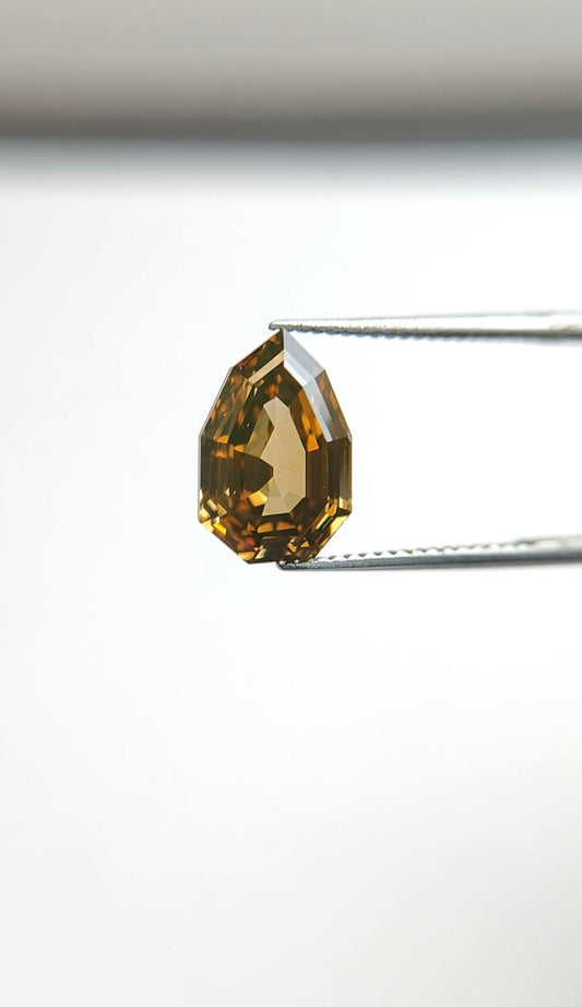 Sold this diamond...Natural 3.33ct Pear. Fancy Deep Brownish Orange yellow, unique shafe, very expensive psc