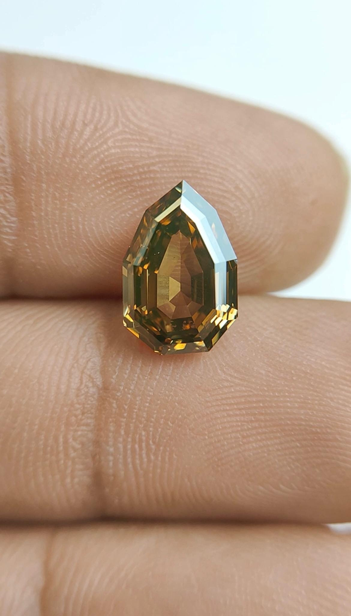 Sold this diamond...Natural 3.33ct Pear. Fancy Deep Brownish Orange yellow, unique shafe, very expensive psc