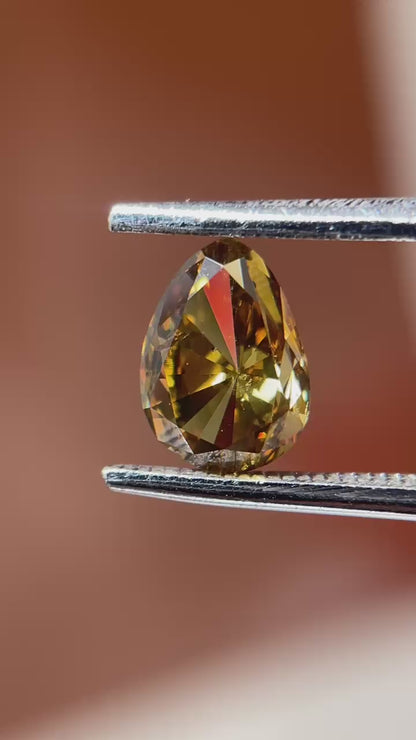 Fancy Shield-Shaped Cognac Diamond