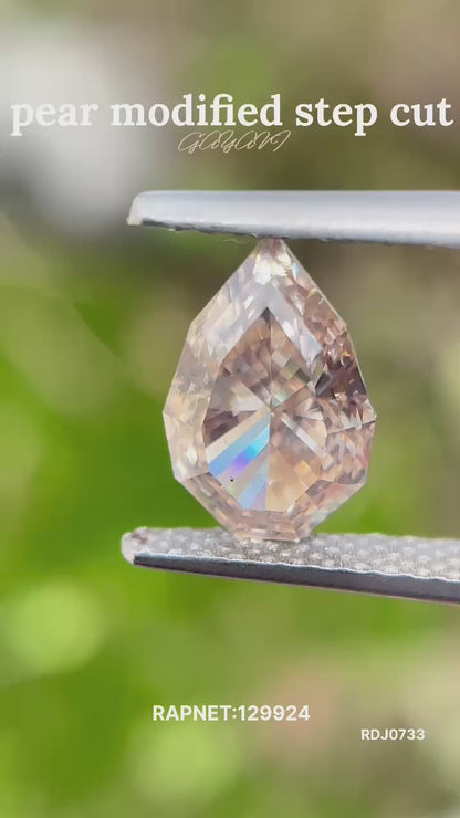 Fancy Pear Uniqe Step Cut Diamond