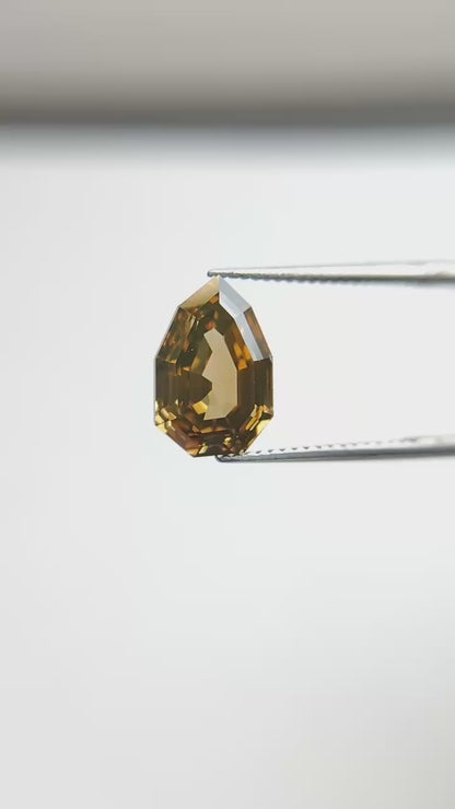 Sold this diamond...Natural 3.33ct Pear. Fancy Deep Brownish Orange yellow, unique shafe, very expensive psc