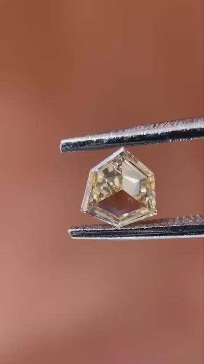 0.31Ct Orange Brown Rose Cut Diamond | Geometric Shield