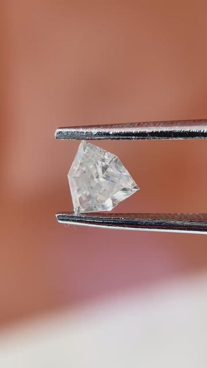 0.45Ct ....fancy White trilliant Cut Diamond | Shield Shape