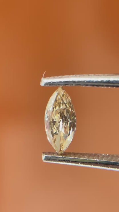 Natural Fancy Brown Marquise Cut Diamond | 0.21CT Natural Jewelry